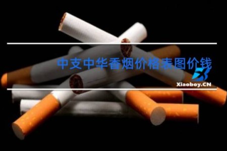 中支中华香烟价格表图价钱
