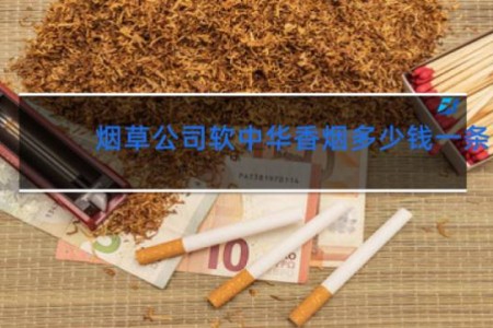 烟草公司软中华香烟多少钱一条