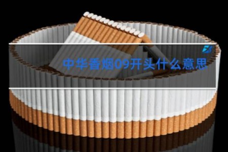 中华香烟09开头什么意思