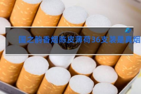 国之韵香烟陈皮薄荷36支装是真烟吗?
