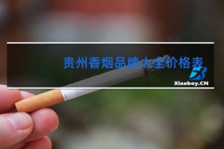 贵州香烟品牌大全价格表